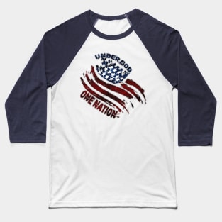 Under God 1 Nation Baseball T-Shirt